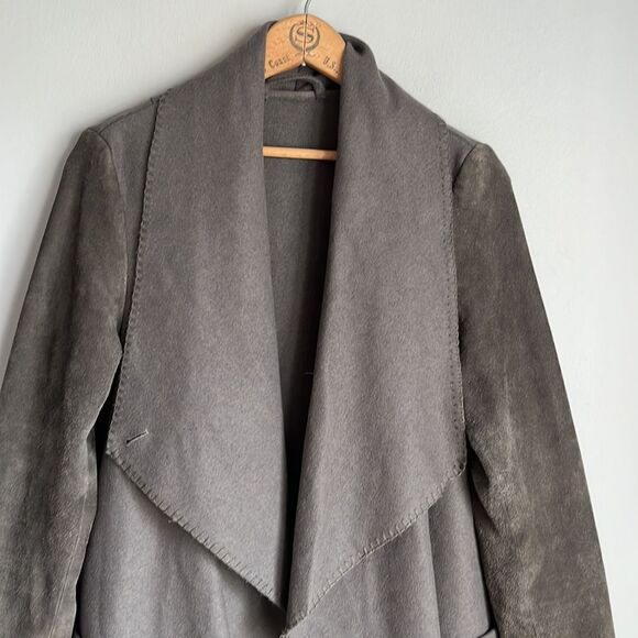 AllSaints Suri Roux Coat, Light Khaki - Picture 6 of 16